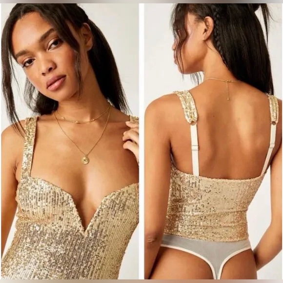 NWT Free People Intimately Sparks Fly Bodysuit - Picture 2 of 10